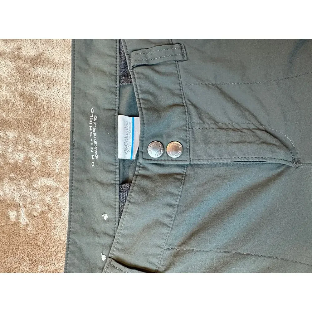 Columbia Omni Shield Convertible Hiking Pants Zip Off Shorts Womens 10 Gray